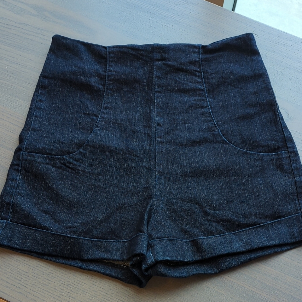 Women's Black Denim Shorts
